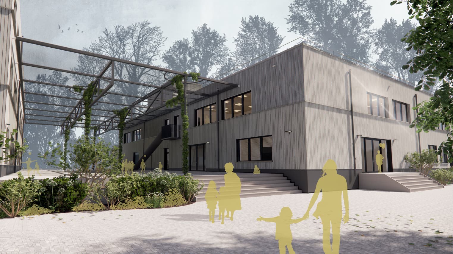 Gymnasium und Grundschule Odenthal als Entwurf