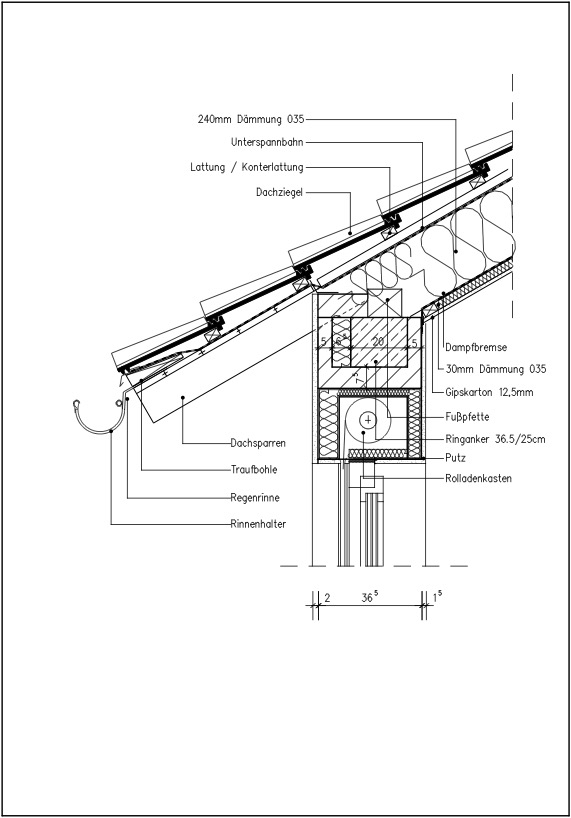 Detail Traufe, EFH Odenthal, format3