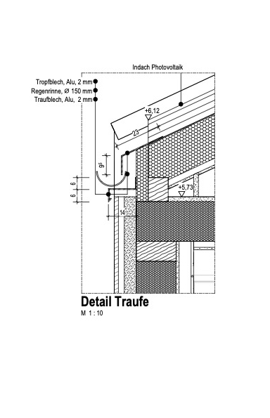 Detail Schnitt Traufe, Neubau Einfamilienhaus in Leverkusen, format3 architekten+ingenieure