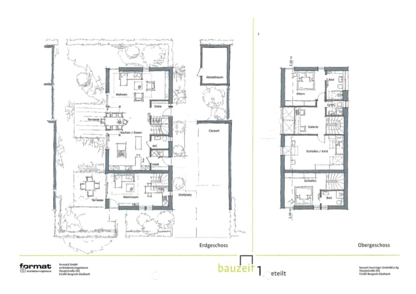 Projektentwicklung für ein nachbarschaftlich orientiertes Mehrgenerationenwohnen in Leverkusen Hitdorf, format3 gmbh, Grundrissskizze