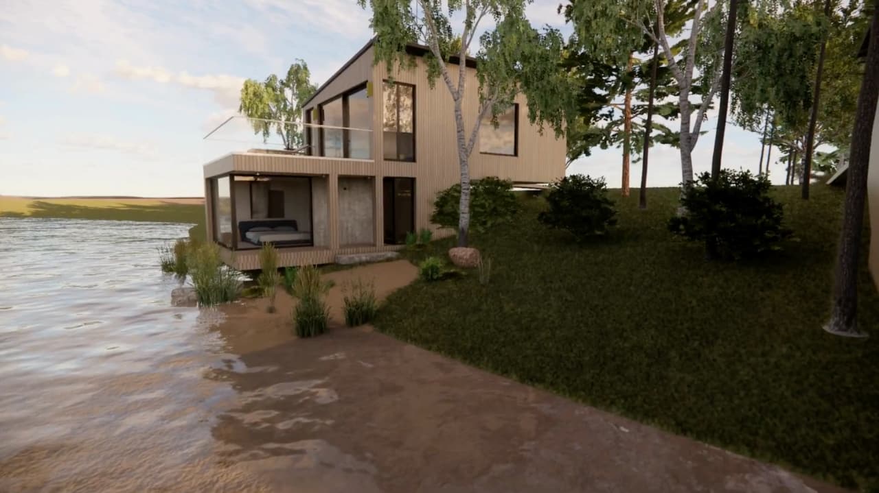 Projektentwicklung format3 GmbH, Bernsteinsee Gifhorn, Hausansicht seitlich