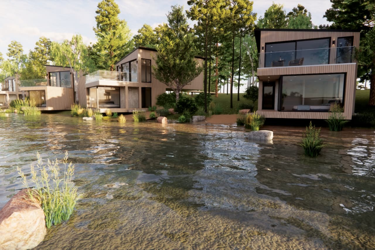 Projektentwicklung format3 GmbH, Bernsteinsee Gifhorn, Blick von der Seeseite