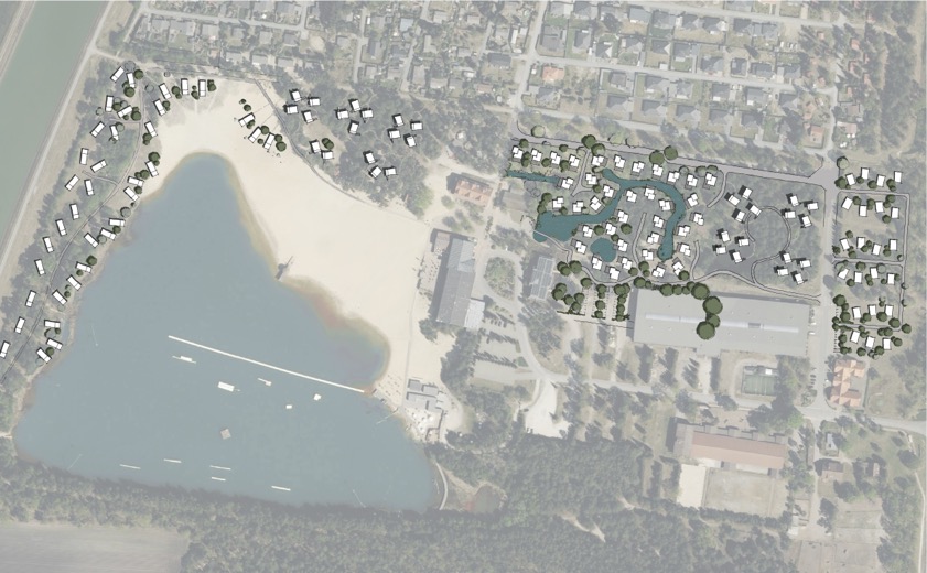 Projektentwicklung format3 GmbH, Bernsteinsee Gifhorn, Skizze von oben