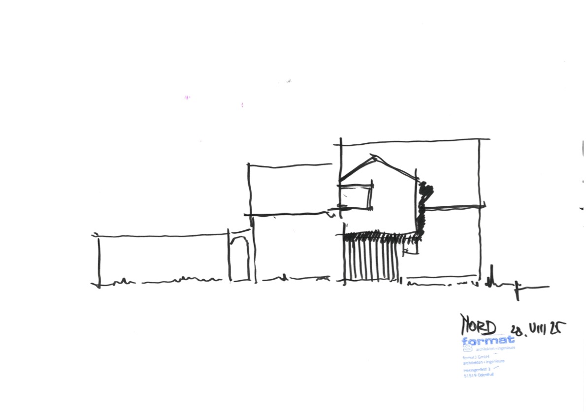 Errichtung eines Büroanbaus für format3 an das bestehende Privathaus