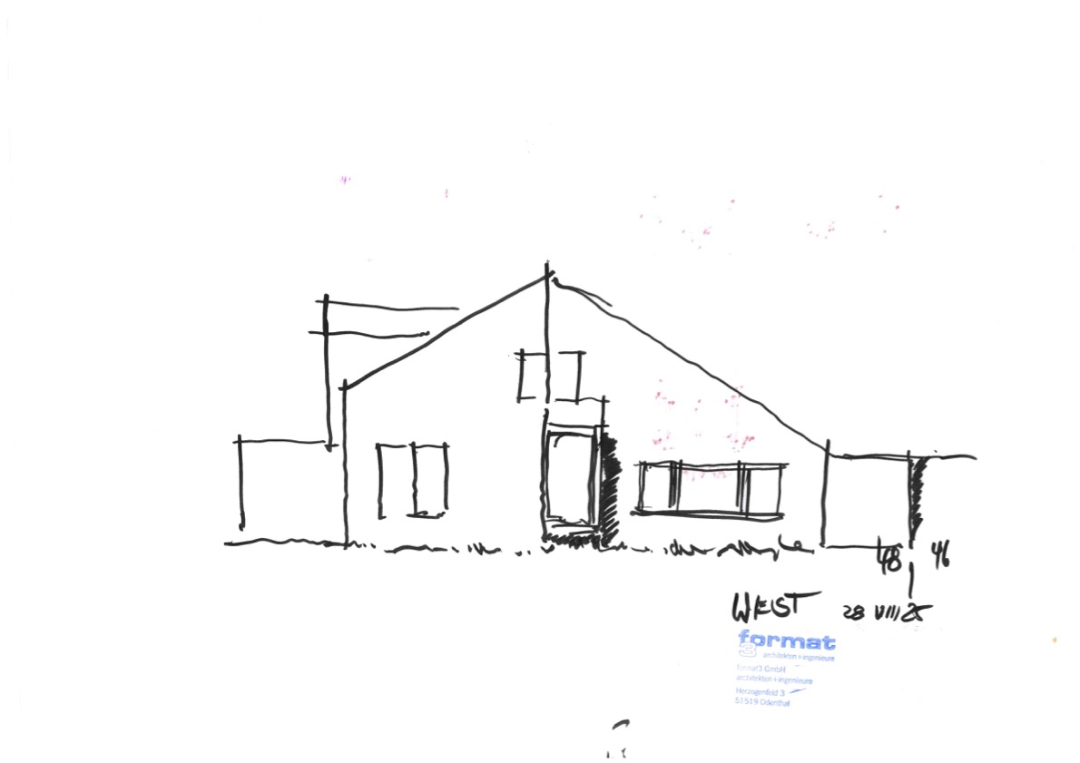 Errichtung eines Büroanbaus für format3 an das bestehende Privathaus